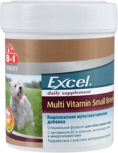 Мультивітамінний комплекс 8in1 Excel Multi Vitamin Small Breed для собак дрібних порід таблетки 70 ш