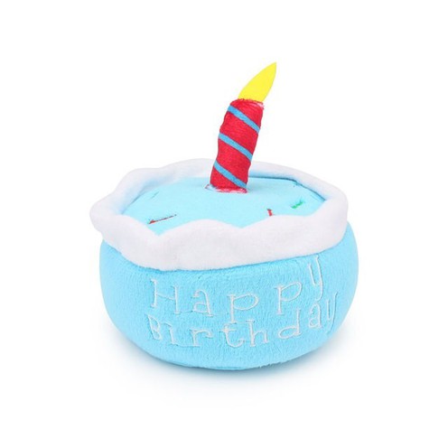 М'яка іграшка для собак святковий торт - Happy Birthday Cake, blue