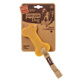 Іграшка для собак Гумова кістка мала GiGwi Gum Gum, екорезина, текстиль, 24 см