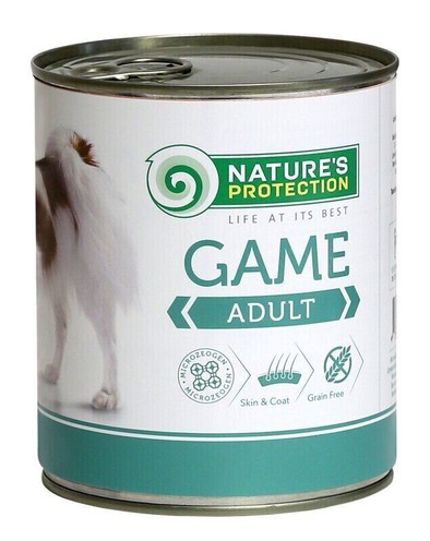 Вологий корм для дорослих собак всіх порід з дичиною Nature's Protection Adult Game 400г