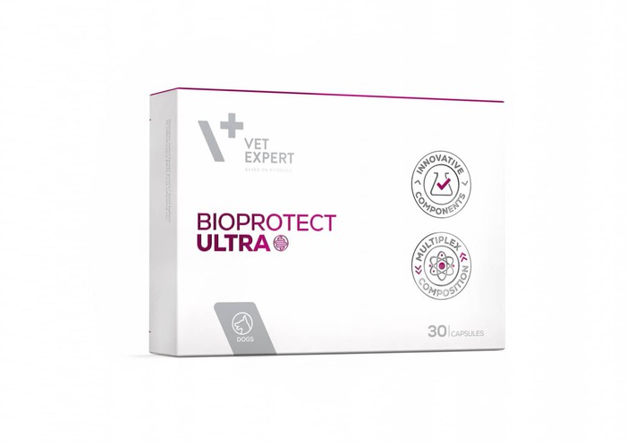 Vet Expert BioProtect Ultra Харчова добавка для собак із хронічними порушеннями шлунково-кишкової мікрофлори, 30 капс.