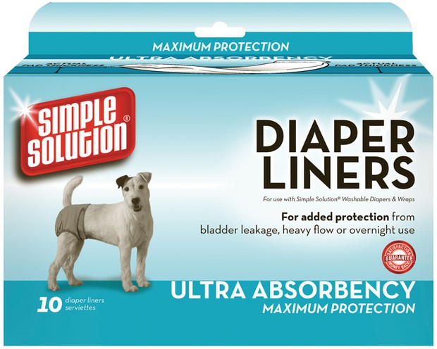 SIMPLE SOLUTION Disposable Diaper Liners -Heavy Flow (10P)/ Гігієнічні підкладки для тварин  10шт