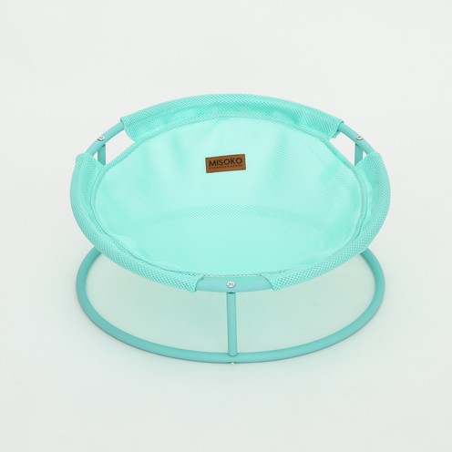 Складаний лежак для домашніх тварин MISOKO Pet bed round, 45x45x22 cm, mint