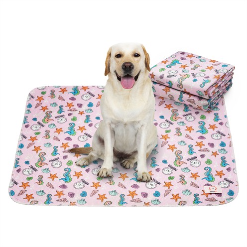 Misoko&Co Багаторазова пелюшка для тварин з морськими кониками, рожева