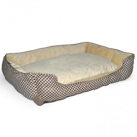 Самозігрівальний Лежак для собак і кішок K&H Pet Products Self-Warming Lounge Sleeper кофейний  M 76х61x23 см.