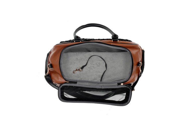 MISOKO&CO дорожня сумка для домашніх тварин, 45 x 20 x 30 см, чорно-коричнева
