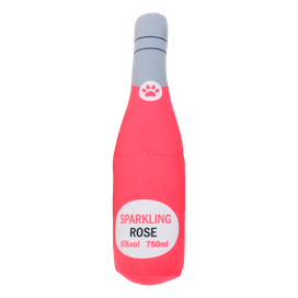 М'яка іграшка для собак рожеве шампанське - Sparkling Rose з пищалкою