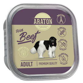 Вологий корм для дорослих собак з яловичиною ARATON Adult with beef, 150 г