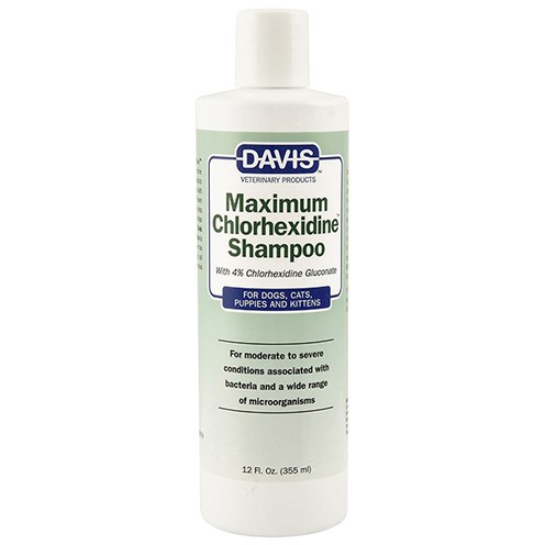 Davis Maximum Chlorhexidine Shampoo, шампунь при захворюваннях шкіри і шерсті