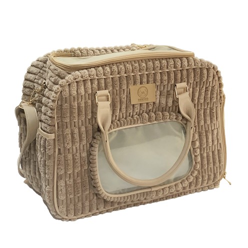 MISOKO&CO дорожня сумка для домашніх тварин, 41.5 x 23 x 28 см, світло-коричнева