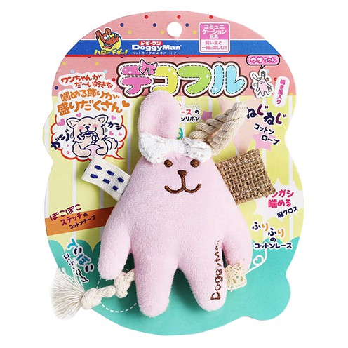 DoggyMan Fully Decorated Rabbit, кролик з декором м’яка іграшка для собак