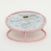 Складаний лежак для домашніх тварин MISOKO Pet bed round plush, 45x45x22 cm, pink