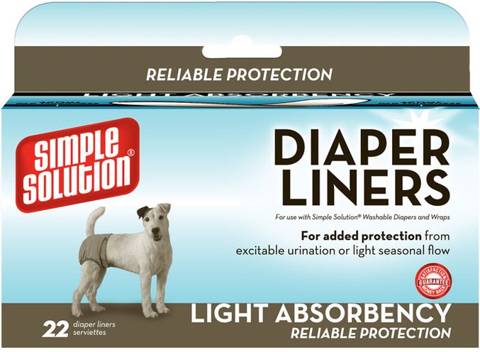 SIMPLE SOLUTION Disposable Diaper Liners - Light Flow (22P)/Гігієнічні підкладки для тварин 22шт