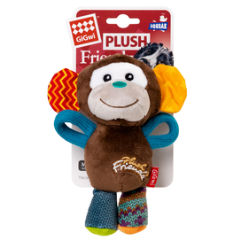 Іграшка для собак Мавпочка з пищалкою GiGwi Plush, плюш, текстиль, 16 см