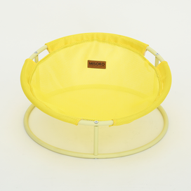 Складаний лежак для домашніх тварин MISOKO Pet bed round, 45x45x22 cm, yellow