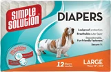 SIMPLE SOLUTION Disposable Diapers LargeГігієнічні підгузки для тварин Великі 12 шт