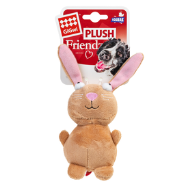 Іграшка для собак Кролик з пищалкою GiGwi Plush, плюш, 16 см