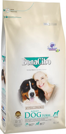 Сухий корм BonaCibo Adult Dog Form для старіючих собак і собак із зайвою вагою з м'ясом курки, анчоусами та рисом