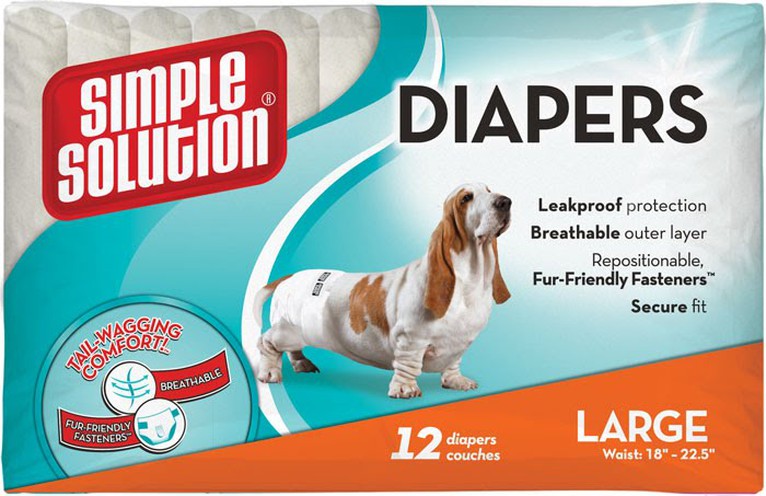 SIMPLE SOLUTION Disposable Diapers LargeГігієнічні підгузки для тварин Великі 12 шт