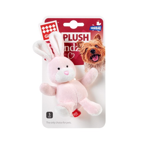 Іграшка для собак Заєць з пищалкою GiGwi Plush, плюш, 11 см