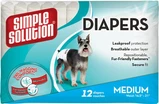 SIMPLE SOLUTION Disposable Diapers Medium Гігієнічні підгузки для тварин Середні 12шт