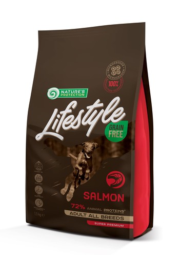 Сухий беззерновий корм з лососем для дорослих собак всіх порід Lifestyle Grain Free Salmon Adult All Breeds