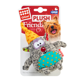 Іграшка для собак Ведмідь з пищалкою GiGwi Plush, текстиль, 10 см