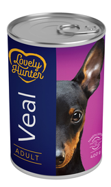 Вологий корм для дорослих собак з телятиною Lovely Hunter Adult veal 400 г