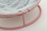 Складаний лежак для домашніх тварин MISOKO Pet bed round plush, 45x45x22 cm, pink