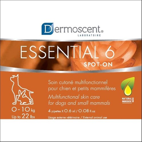 Dermoscent Essential 6 spot-on краплі для догляду за шкірою та шерстю собак мініатюрних і малих порід, 4х0,6 мл