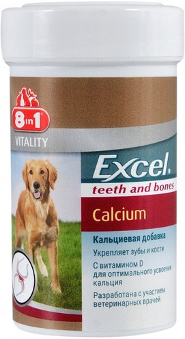 Кальцій 8in1 Excel Calcium для собак таблетки 155 шт