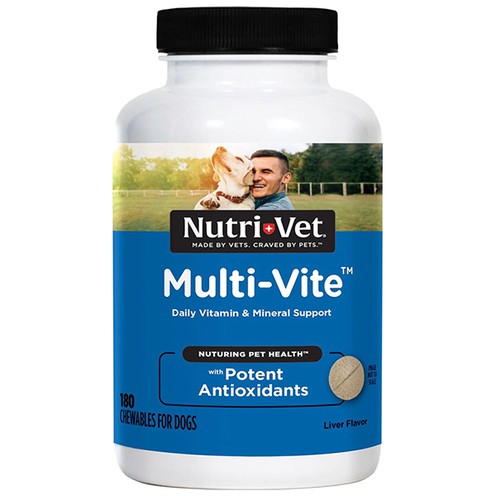 Nutri-Vet (Multi-Vite) комплекс вітамінів і мінералів для собак, 180 таблеток