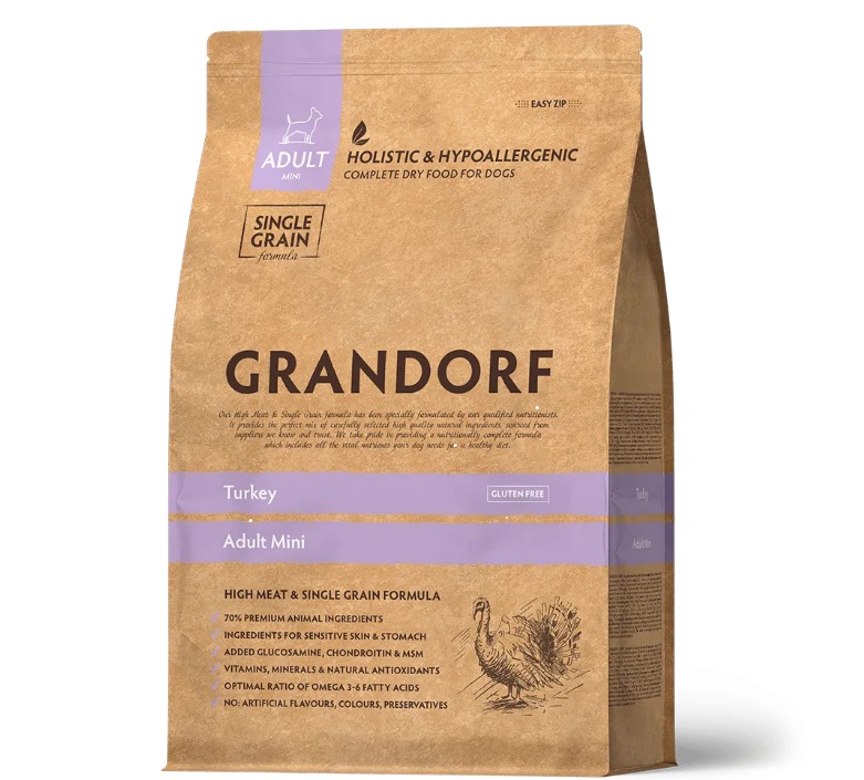 Купити Grandorf DOG ADULT MINI Turkey - Грандорф Cухий комплексний корм ...